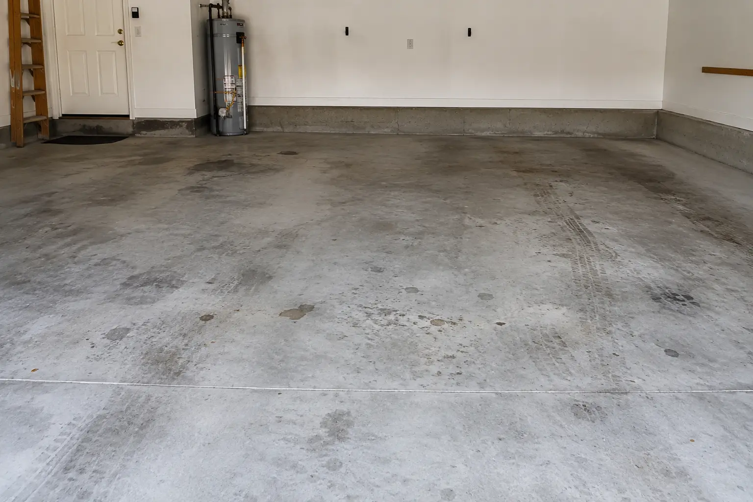 Garage concrete floor before epoxy Huntsville