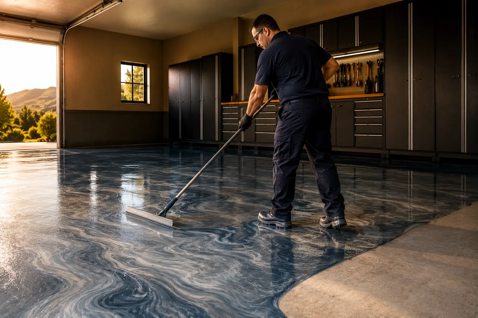 Epoxy floor installation process Huntsville